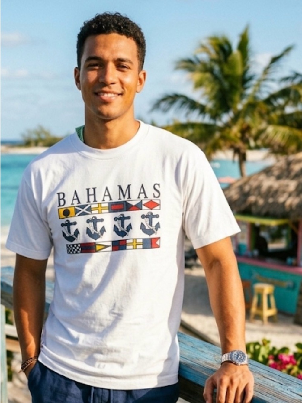 Bahamas Graphic Short-Sleeve Tee - White